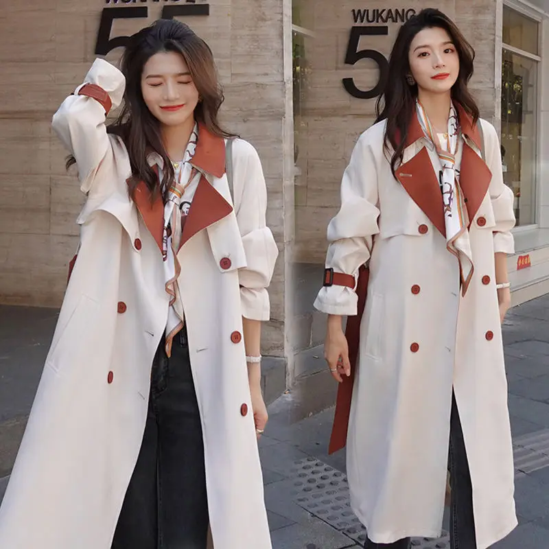 

2021 Spring New Women Trench long Section Lovely color Coat Windbreak Collection