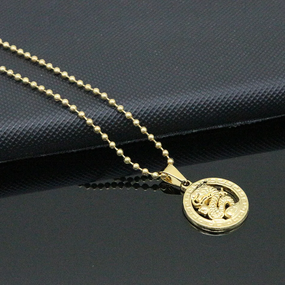 Цепочка с подвеской в виде дракона для мужчин и женщин винтажное украшение из