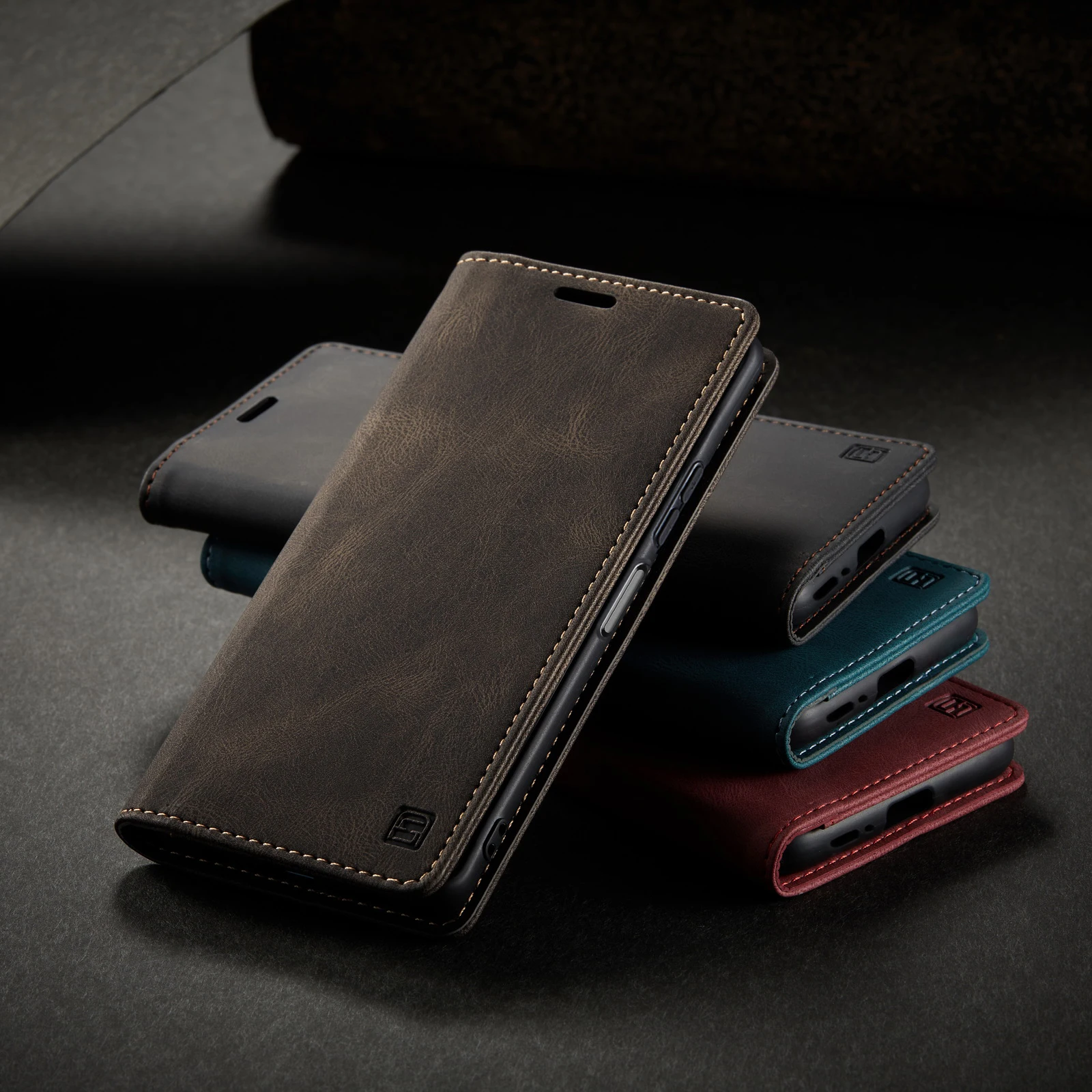 

Luxury Leather Wallet Case For Xiaomi Redmi Note9S Note8Pro Xiaomi 10T Pro Lite With Card Slots Coque