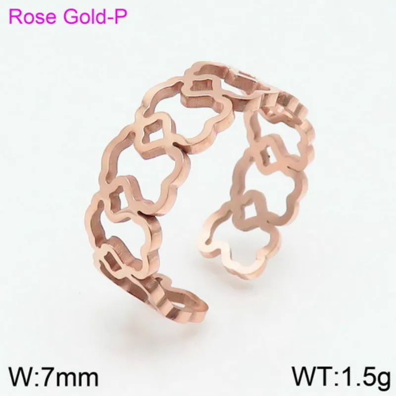 Кольцо из нержавеющей стали с медведем Лидер продаж женское милое регулируемое