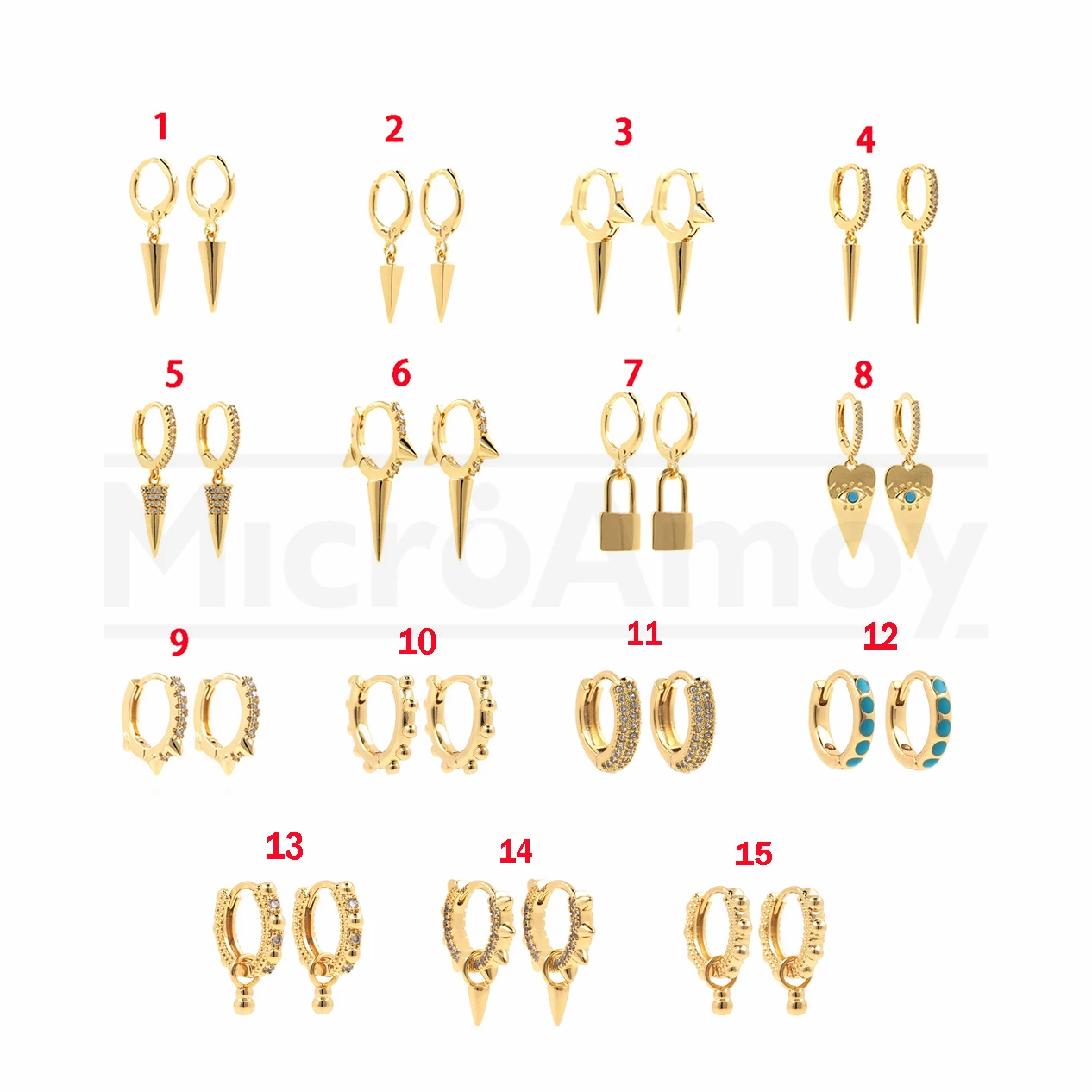 

Ladies Pendant Earrings Fashion Accessories Copper Zircon Pendant Earring Charm