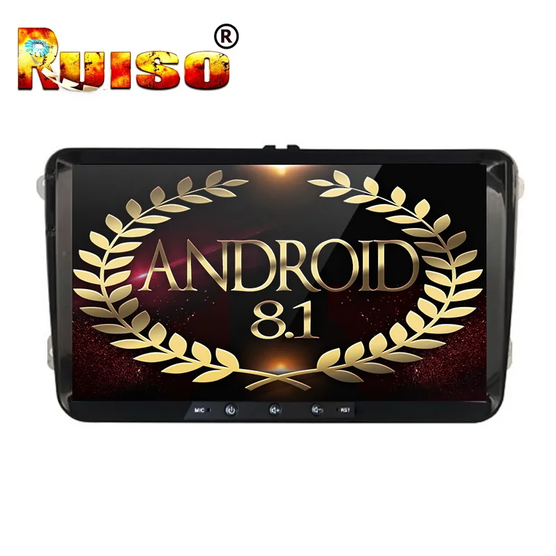 Автомобильный DVD плеер RUISO Android 8 1 для VW Volkswagen Golf Polo Passat b7 b6 SEAT leon Skoda gps аудио