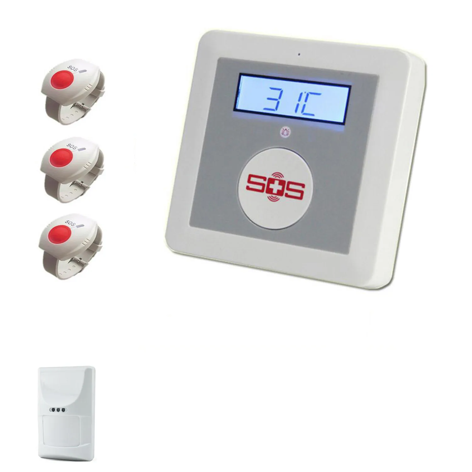 Kit 3 GSM SMS приложение дистанционное управление SOS защита от взлома уход за пожилыми людьми сигнализация K4 с кнопкой SOS тревога датчик движения для GSM дома охранная сигнализация - Цвет: Kit 3