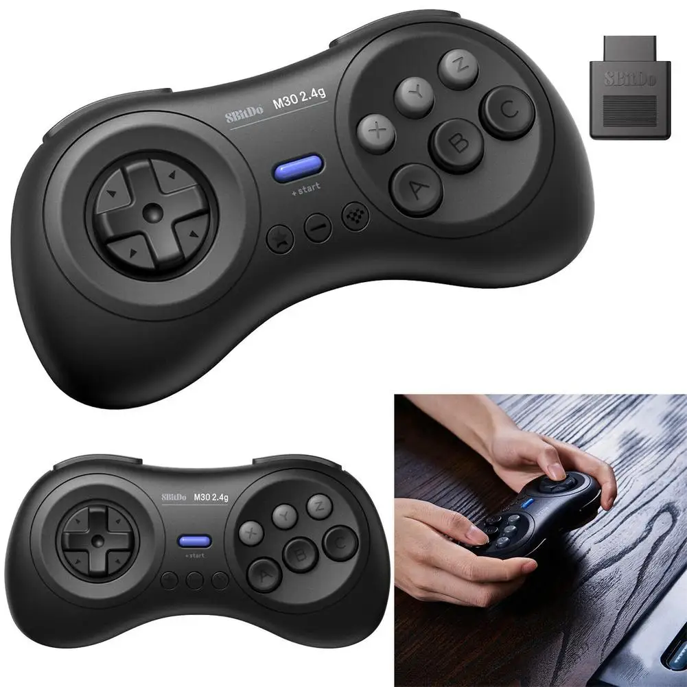

Беспроводной контроллер 8bitdo M30 2,4G Hz для Sega Genesis MD геймпад NS игровой контроллер приемник для PlayStation Accessories