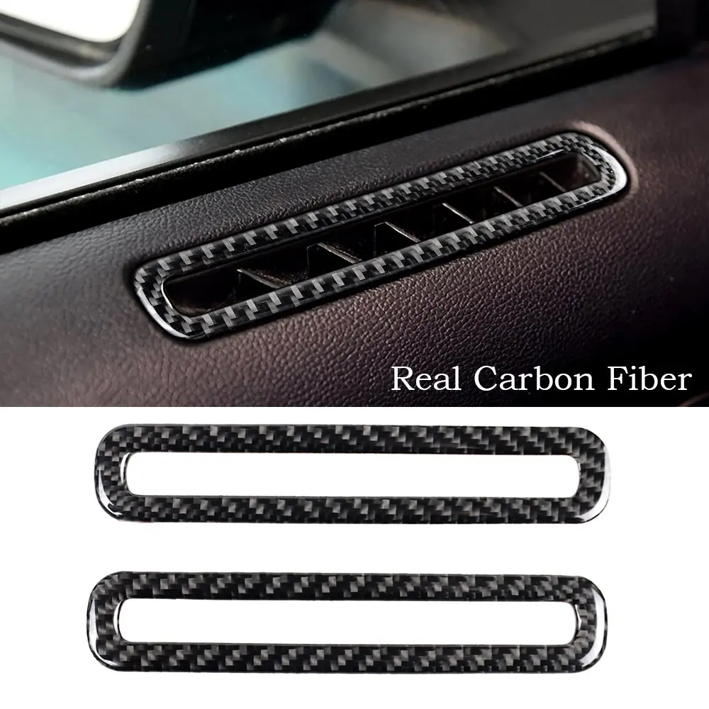 

Real Carbon Fiber Interior Door Air Vent Outlet Cover For Ford Mustang 2015-2020