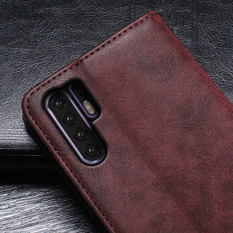 Роскошный кожаный защитный чехол-книжка iTien в стиле ретро для Huawei P30 Pro