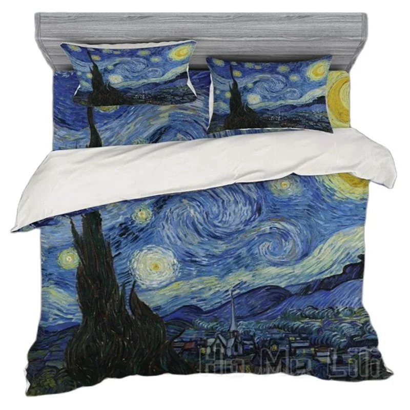 

Star Art Bedding Set Duvet Cover With Shams And Fitted Sheet For All Season Soft Microfiber Bedspread Pillows Gifts
