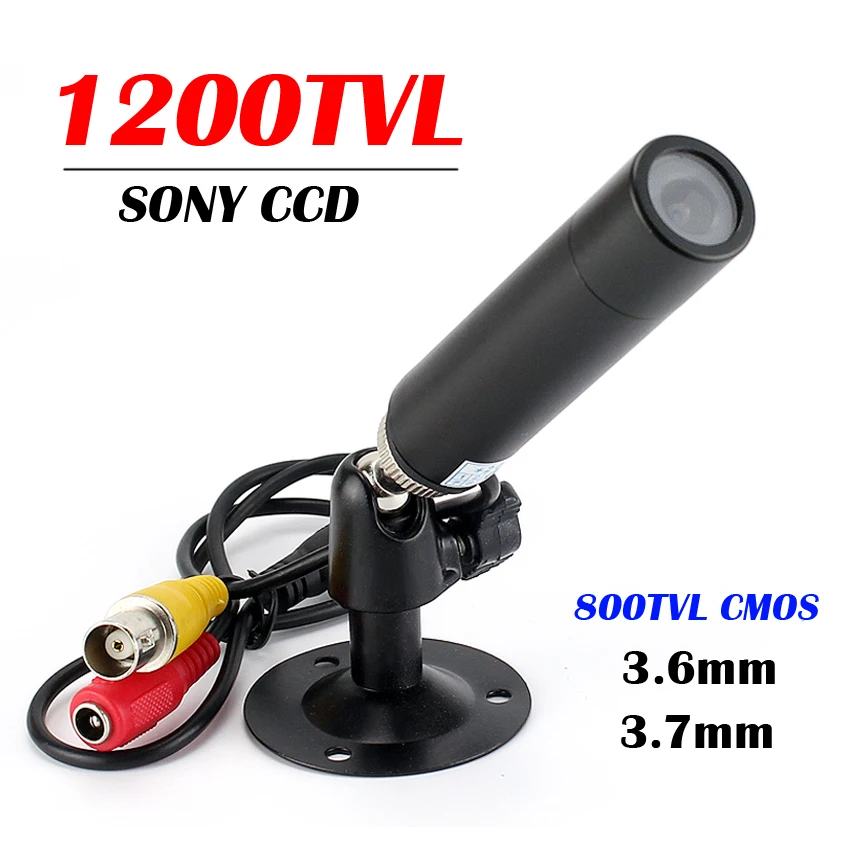 Мини-цилиндрическая камера видеонаблюдения HD 1/3 Sony CCD 12000TVL 800TVL CMOS 3 6 мм 7 объектив