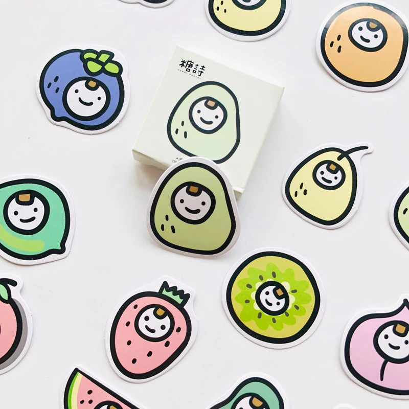 45 шт./кор. черная линия Авокадо Фрукты головы DIY декоративные наклейки