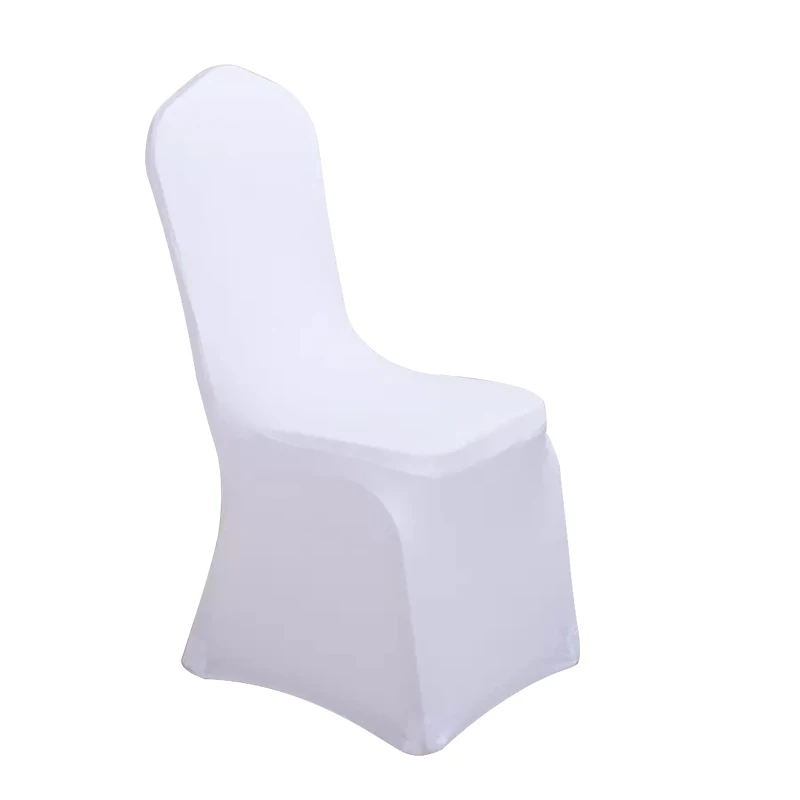 10 30 50 Pcs Universal White Stretch Spandex Chair Cover Lycra Polyester Fabric Wedding Banquet Party Hotel Dining Covers | Дом и сад