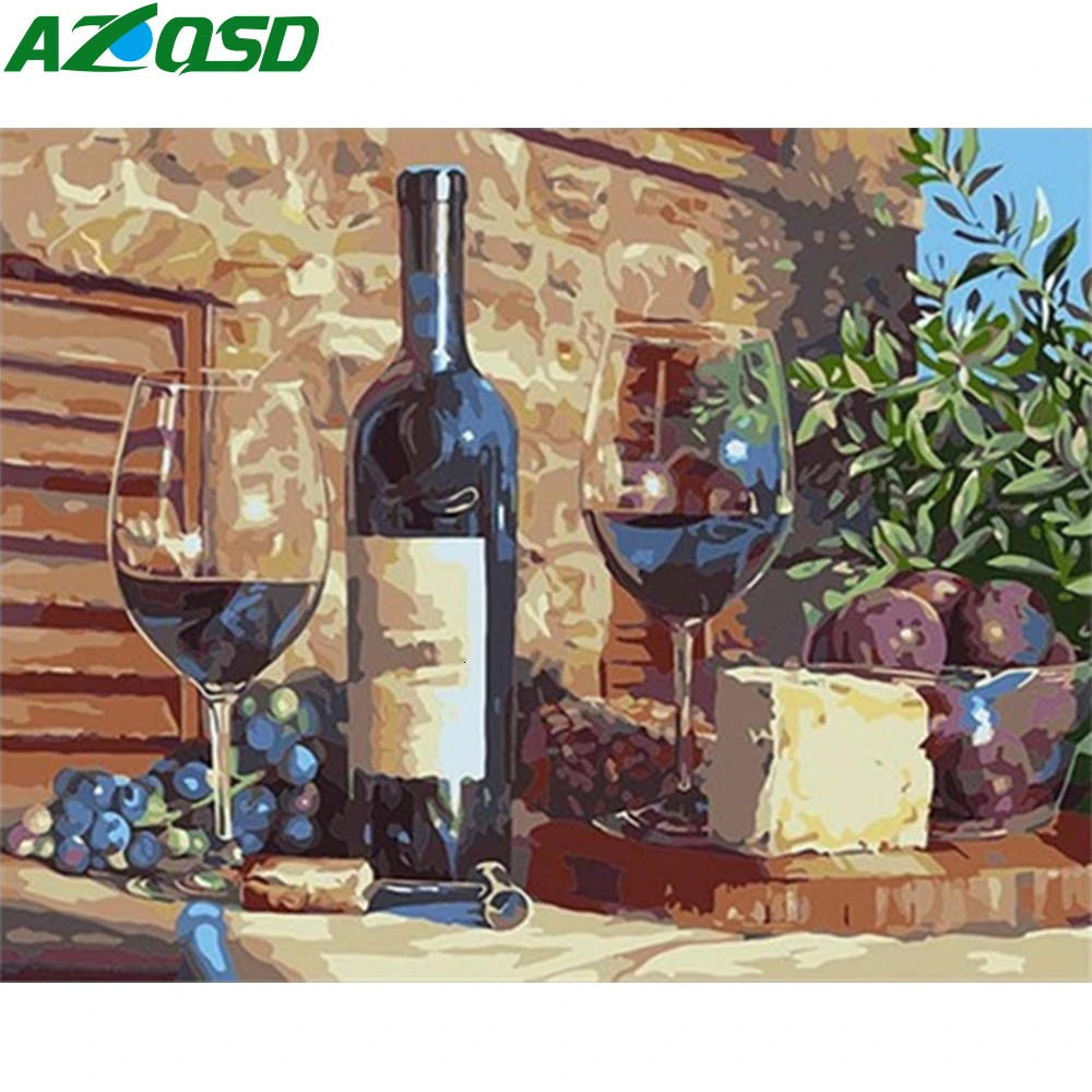 AZQSD Хо Краски Раскраска по номерам холст Наборы фрукты Сделай Сам акриловая