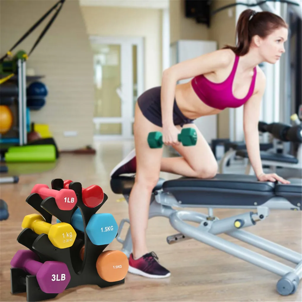 

3 Layer Dumbbell Holder Bracket Weight Lifting Dumbbell Tree Rack Stand Home Exercise Tools Storage Shelf