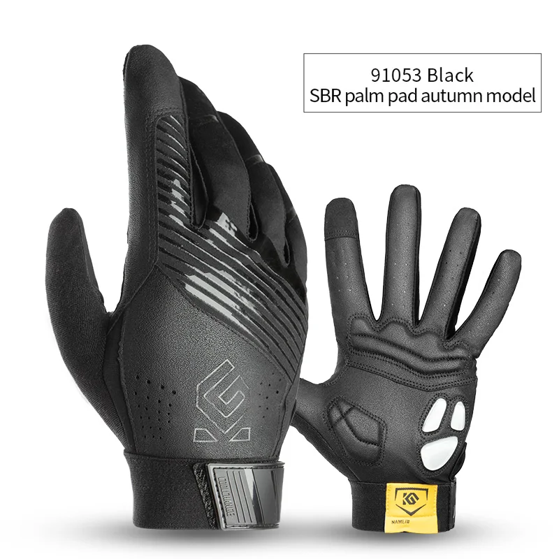 91053 Black Autumn CoolChange, велосипедные перчатки, зимние, термальные, водонепроницаемые, велосипедные перчатки, длинные пальцы, сенсорный экран, на запястье, с пряжкой, велосипедные перчатки для мужчин и женщин - Цвет: 91053 Black Autumn