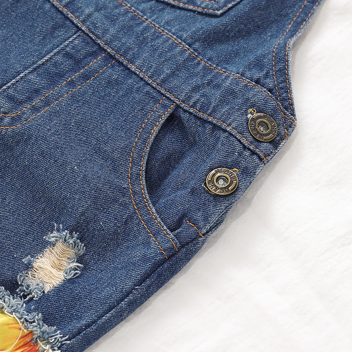 

Newborn Photography Outfit Girls Fall Boutique Outfits Baby Girl Sunflower Print Suspender Jeans Pants Free Shipping Girls Cloth