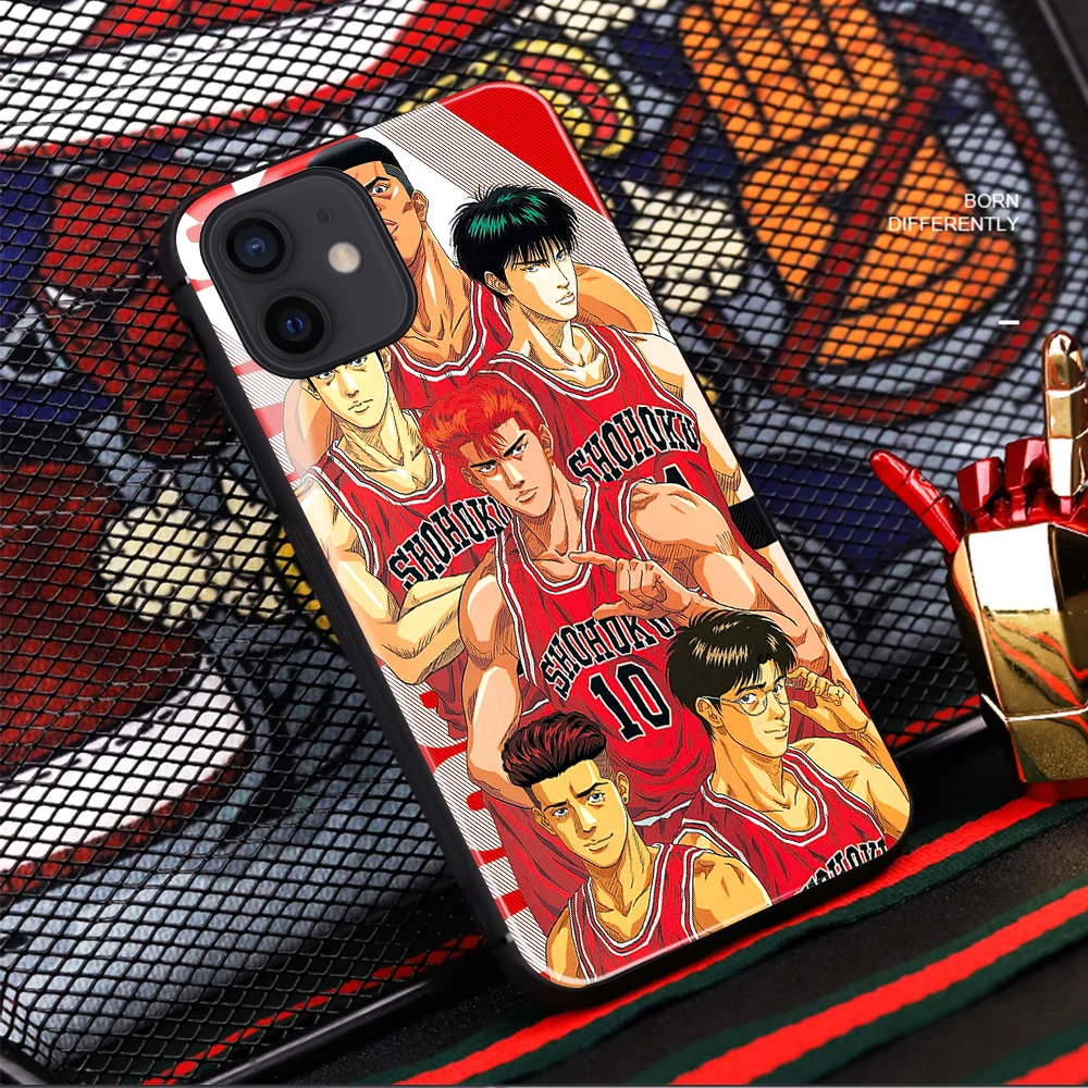Slam dunk японский аниме стеклянный чехол для телефона iPhone SE 6 7 8 14 Plus X XR XS 12 13 mini 11 PRO MAX