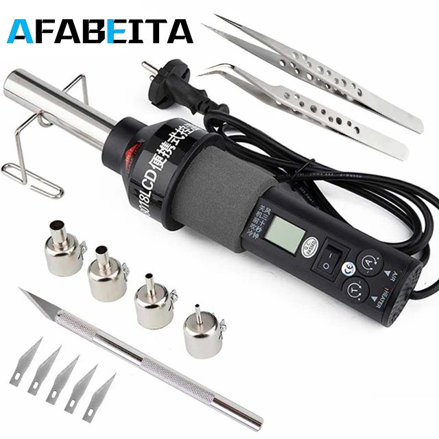 B AC 220V 450W Heat Guns 450 Degree LCD Adjustable Electronic Heat Hot Air Gun For 8018LCD Desoldering Soldering Station - Цвет: B