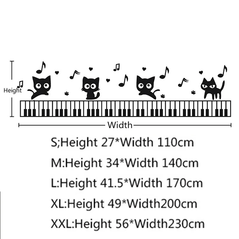 

Cats Cartoon Wall Stickers Animals Stickers For Kids Room Decor 3D Acrylic Wall Decal Living Room Bedroom Wallpaper Black Poster