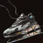 Мужские кроссовки со шнуровкой, удобная дышащая повседневная спортивная обувь, на платформе, с прострочкой, попкорн, для тенниса, осень