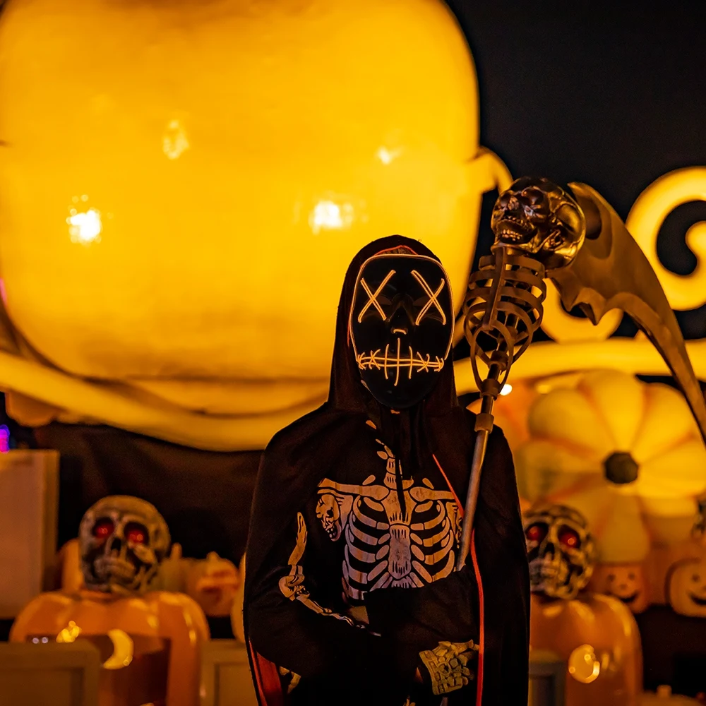 Маска для Хэллоуина светодиодный светильник Забавные Маски маска выборов