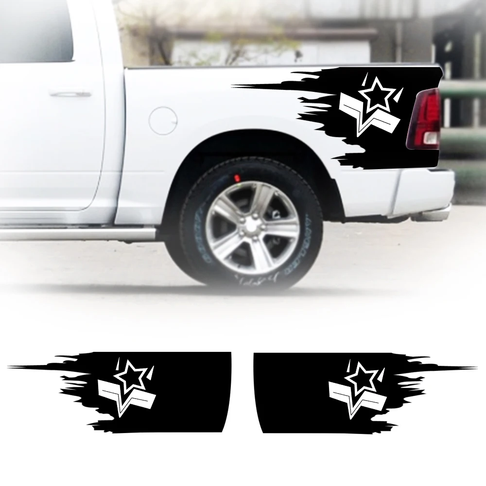 Комплект наклеек на кровать грузовика для пикапа боковые полосы обмотка отделка