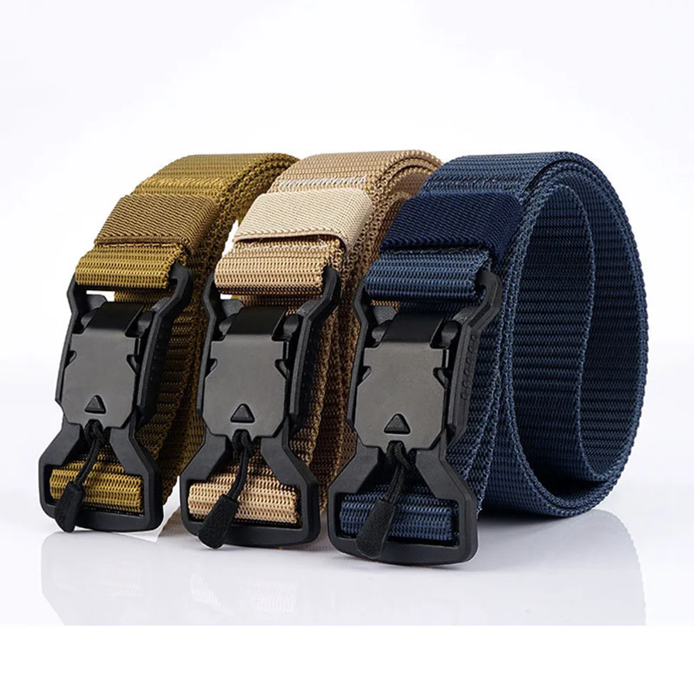 CUKUP 2020 New Design Good Quality Nylon Belts for Unisex 125cm Size Hard Magnetic Buckle Belt 3.0cm Width Accessories CBCK202 | Аксессуары