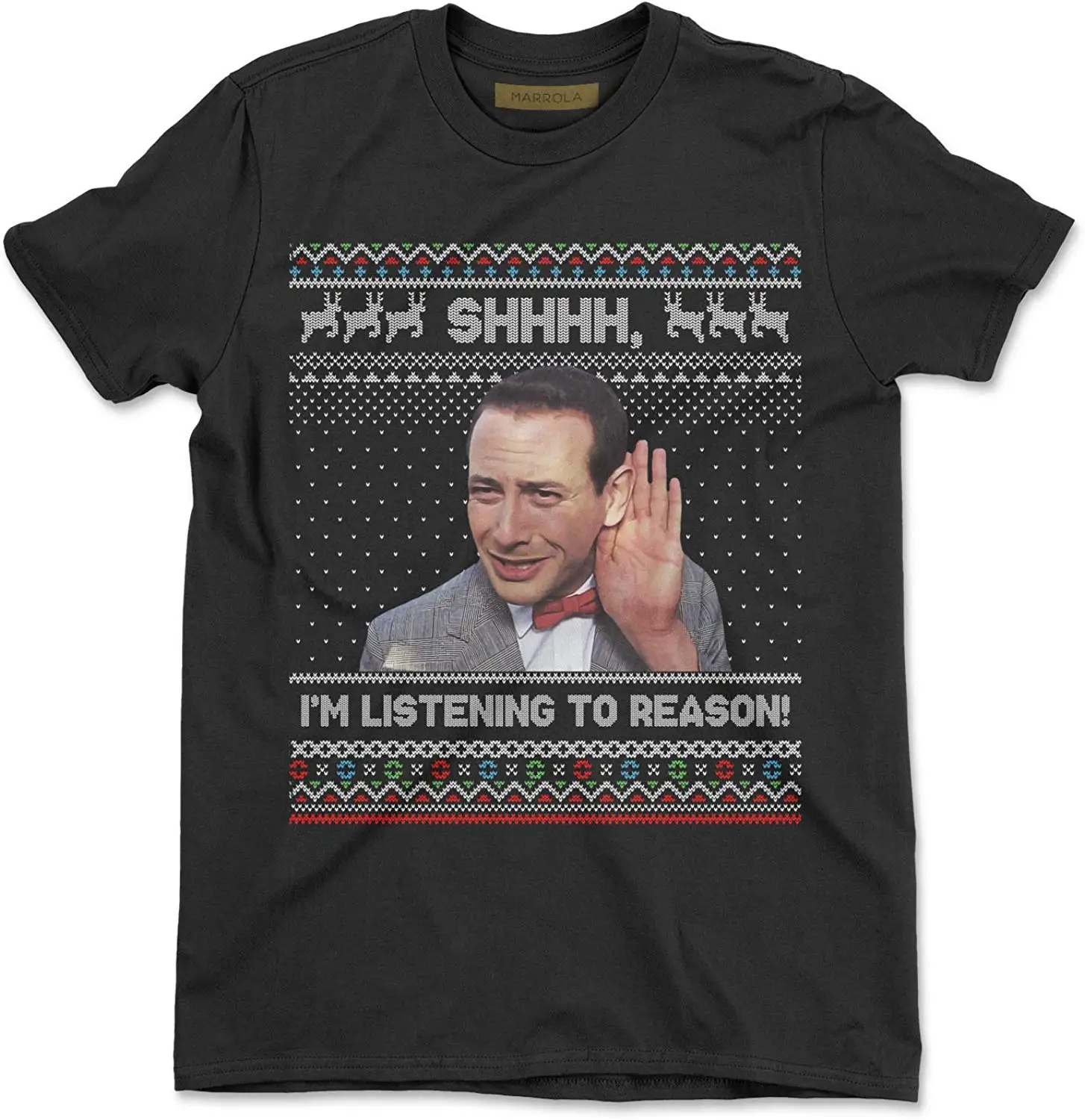 Футболка FGHFG Shhhh I'm listing to Reason Гадкий Рождественский TFGHFG| |