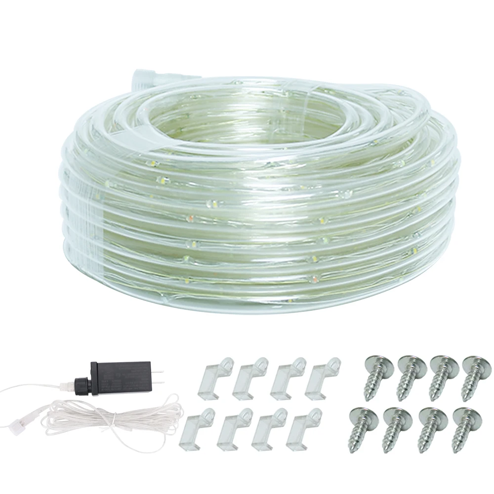 

LED Rope Lights, 200 LED 50ft Flexible Low Voltage Rope Lights, Indoor Outdoor Waterproof Tube Light for Gardens, Home, Party,