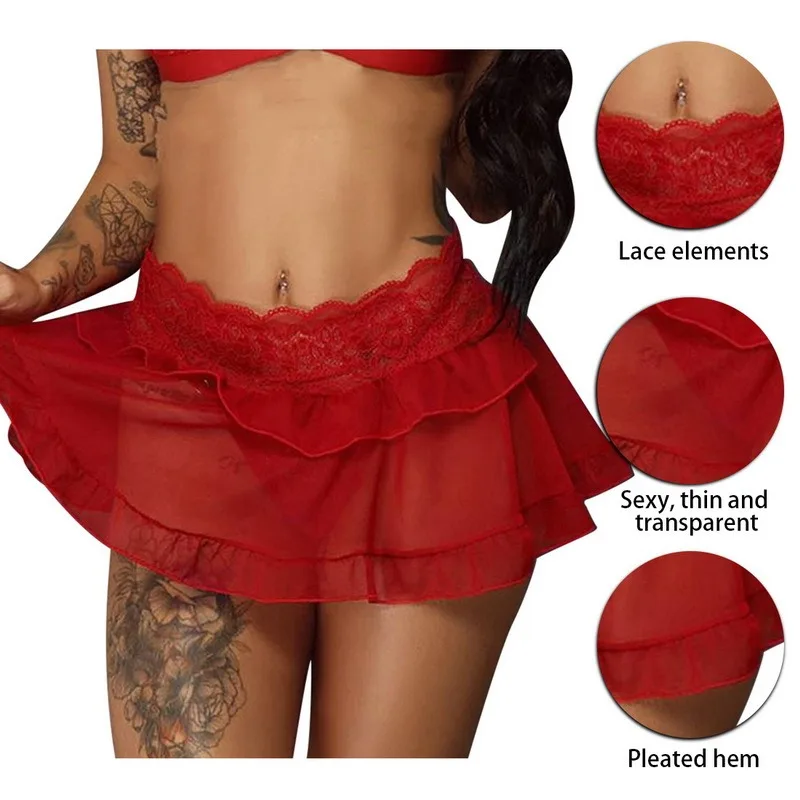 Соблазнительная Женская теннисная юбка с завышенной талией однотонная из