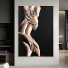 Картина на холсте Сексуальная голая женщина настенное искусство абстрактные пары плакат печать Настенная картина для гостиной домашний декор квадраты