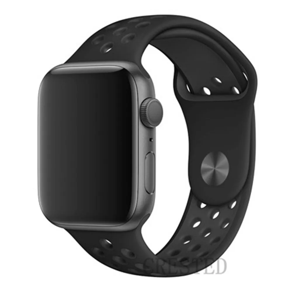 coal black 20 Спортивный ремешок для apple watch band 44 мм/40 мм apple watch 5 4 3 band iwatch band 5 42 мм/38 мм correa браслет ремень аксессуары для часов - Цвет ремешка: coal black 20