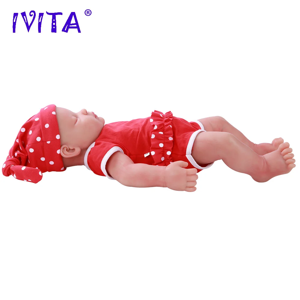 IVITA WG1510 47 см 3,67 кг девушка глаза закрытые Высокое качество Полный тела силиконовые куклы Reborn Born Alive Brinquedos реалистичные детские игрушки