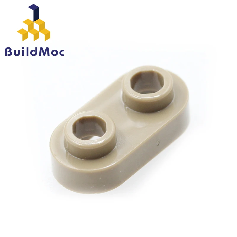 BuildMOC 35480 пластина 1x2 закругленная с 2 открытыми стержнями для строительных блоков