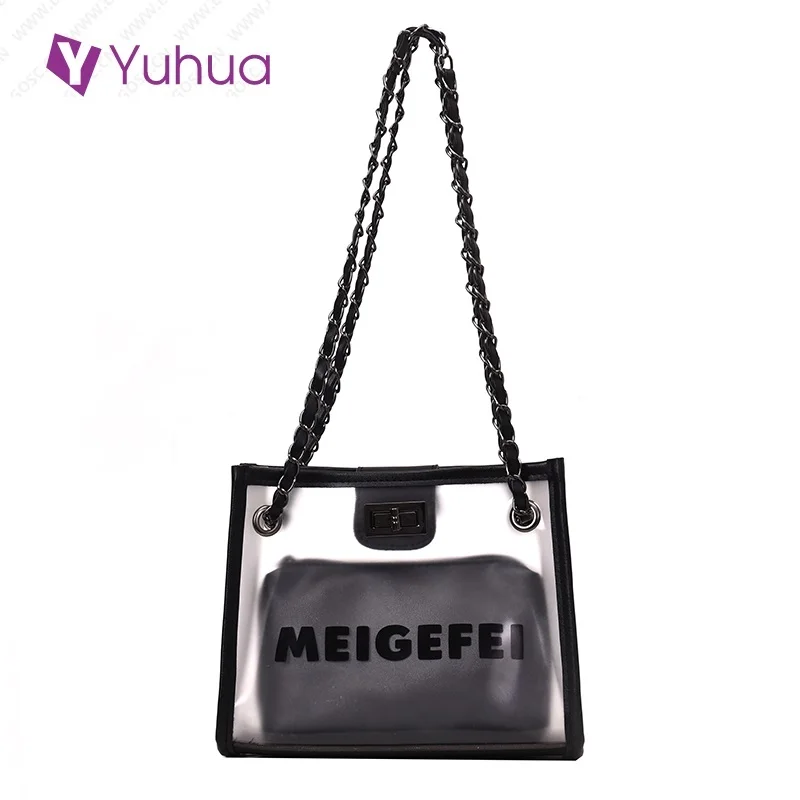 

Yuhua, 2020 new handbags, fashion composite women bag, casual woman messenger bag, trend transparent korean version shoulder bag