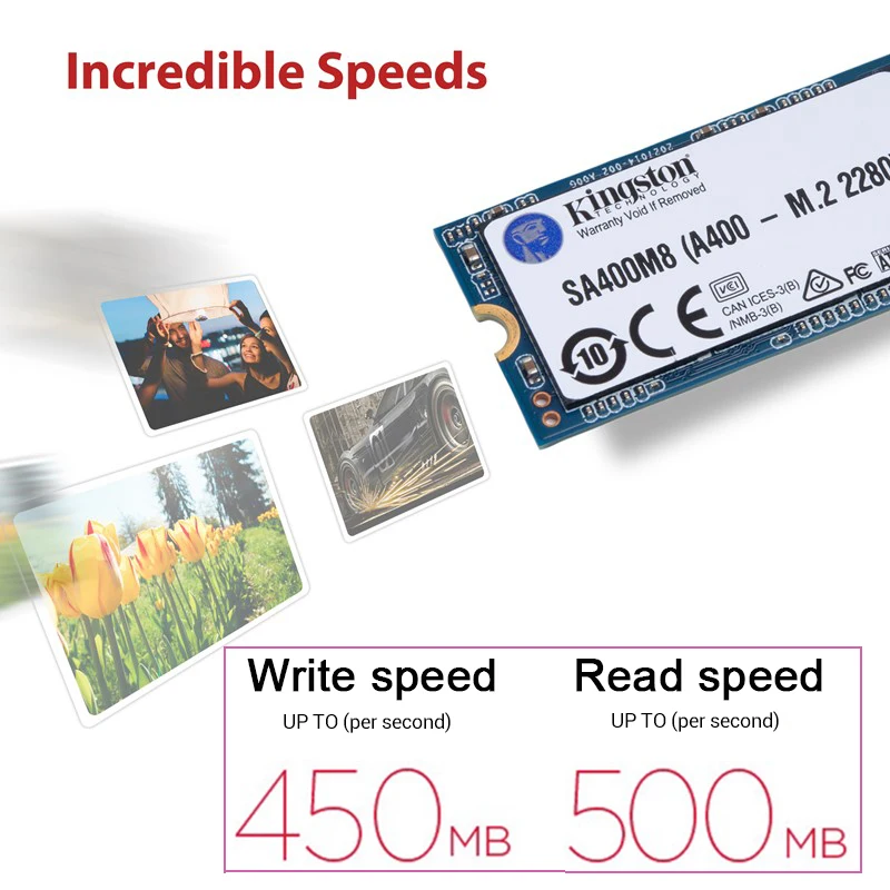 Kingston A400 SSD M2 Nvme Sata Внутренние твердотельные накопители 120g 240g 480g жесткий диск для