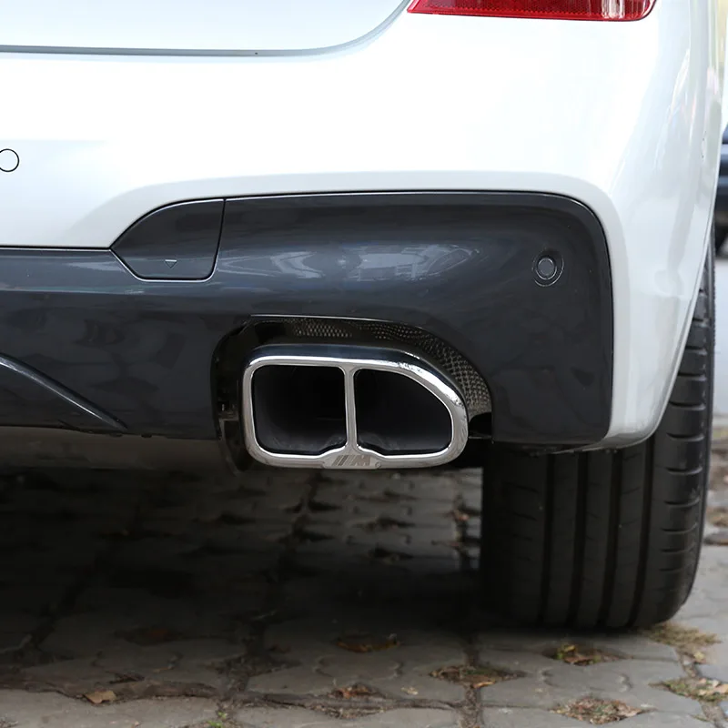 

2pcs 304 Stainless Steel Chrome For BMW X3 G01 2018 Year Car-styling Exhaust Tail Pipe Cover Trim Accessories