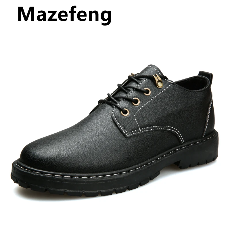 

Мужские модельные туфли Mazefeng, кожаные туфли высокого качества, деловые туфли, мужские туфли-оксфорды большого размера 38-48, мужские Модные Оф...
