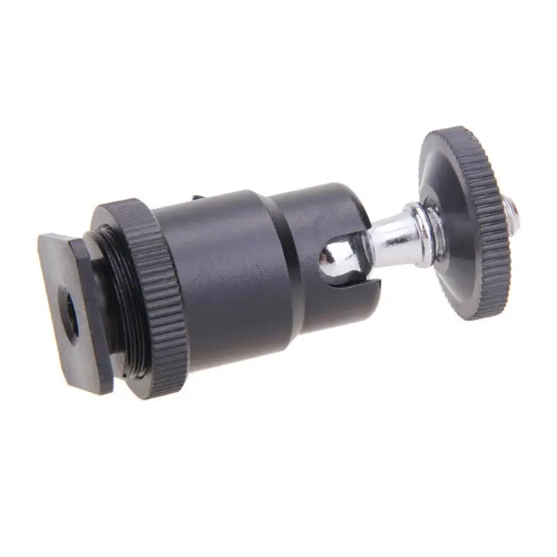 Мини шаровая Головка Кронштейн для вспышки крепление 1/4 двойные гайки адаптер с