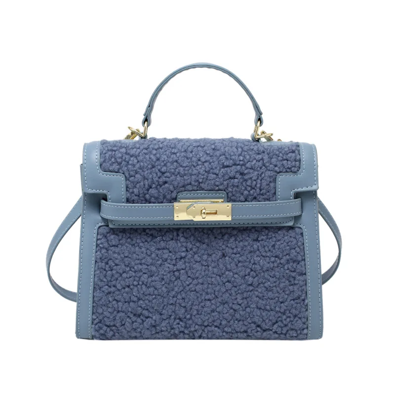 

2020 Autumn and Winter New Versatile Korean Style Lamb Wool Women's Shoulder Messenger Bag Internet Celebrity Classic Portable K
