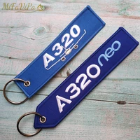 2 pcs blue airbus a320 keychain fashion trinket porte clef embroidery aviation key chains flight crew sleutelhanger tags llaver