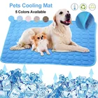 Охлаждающий коврик для собак 5 размеров, моющийся дышащий мат для собак и кошек, подстилка для щенков и конуры, холодный диван для домашних питомцев, коврик для сна, кровати для кошек