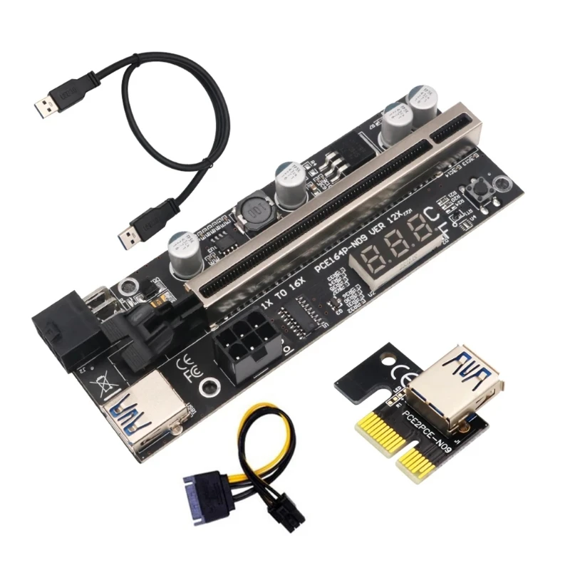 

2021 новый усилитель VER12X PCI-E Райзер 1x до 16x USB 3,0 PCI-E GPU адаптер для видеокарты