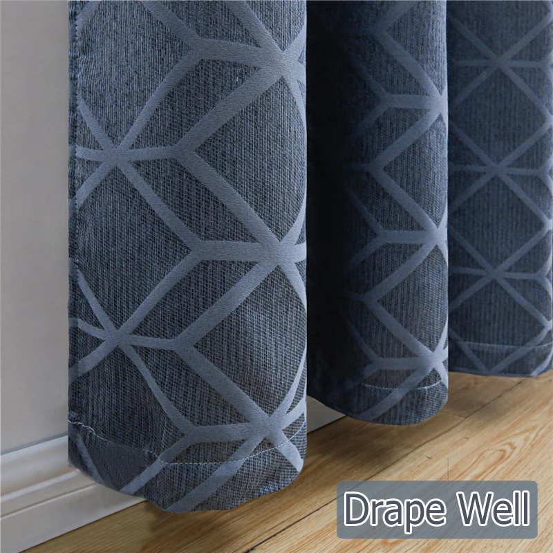 Затемняющие шторы с геометрическим рисунком Элегантные плотные