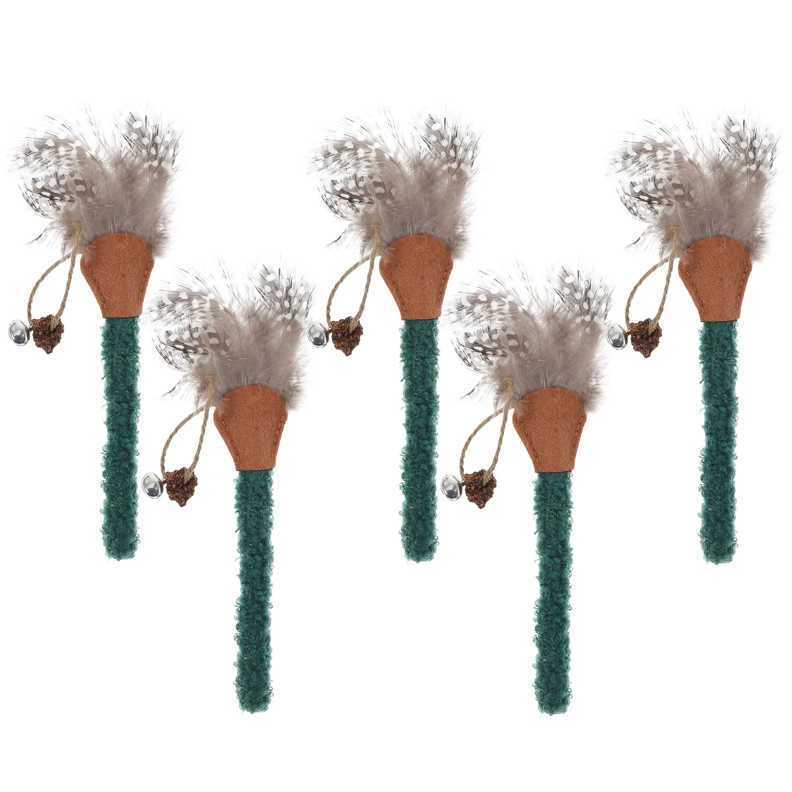 

5Pcs Cat Chewing Feather Matatabi Rod Cat Interactive Kitten Accessories