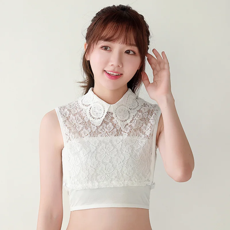 

Lace Fake Collar Half Shirt Detachable Collar Solid Shirt Lapel Blouse Top Women Clothes Collar Accessories Kołnierz YSC-11