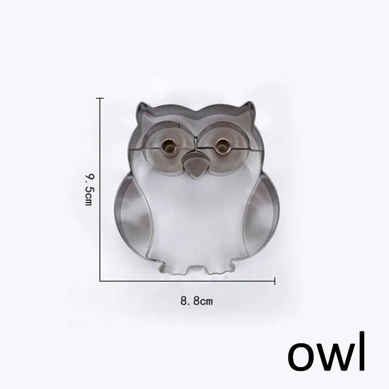 owl Owl Fox Shape DIY Baking Accessories 1Pcs Fondant Cake Mold Portable Cake Decorating Tool Biscuit Cookies Cutter Kitchen Gadgets - Цвет: owl