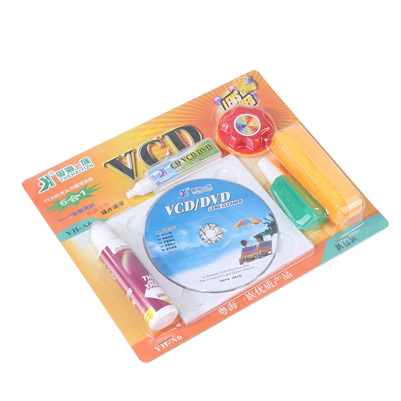 

4 in 1 CD DVD Rom Player Maintenance Lens Cleaning Kit Computer Laptop Accessories