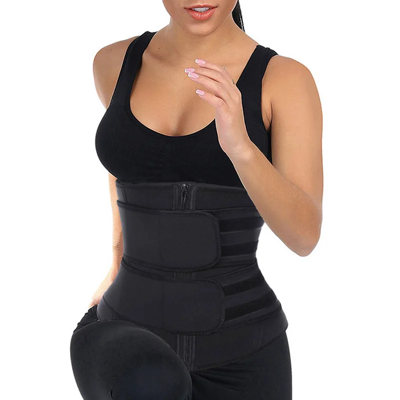 

Women Sports Cincher Corsets Fitness Gym Waist Workout Shape Wear Body Shaping Waistband Slimming Belt Girdle Zipper Velcro