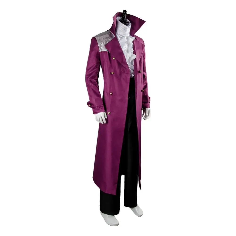 Костюм для косплея принц Роджерс Нельсон фиолетовый дождь пальто рубашка брюки