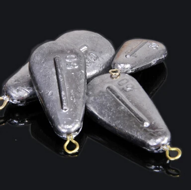 

1pc Flat Teardrop-shaped Weights Pure Lead Sinkers Sea Fishing Sinker Tackle