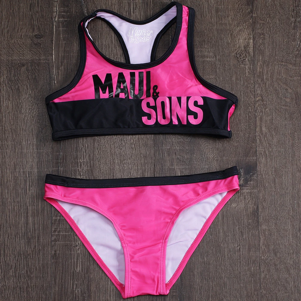 Костюмы Бикини для девочек от 6 до 15 лет летние купальные костюмы из двух